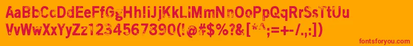 ScratchX Font – Red Fonts on Orange Background