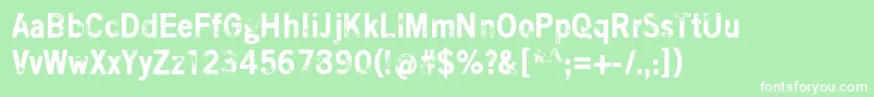 ScratchX Font – White Fonts on Green Background