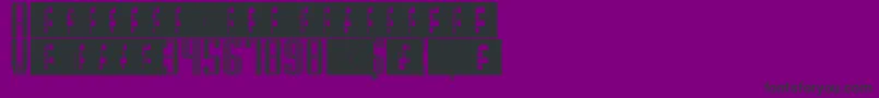 SupergunsVertical-Schriftart – Schwarze Schriften auf violettem Hintergrund
