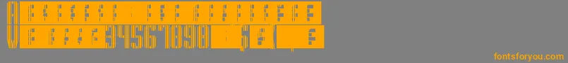 Шрифт SupergunsVertical – оранжевые шрифты на сером фоне