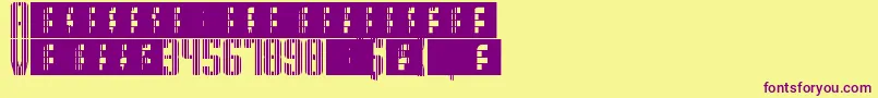 En savoir plus sur la police SupergunsVertical Police SupergunsVertical – polices violettes sur fond jaune