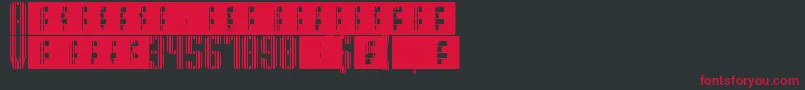SupergunsVertical Font – Red Fonts on Black Background