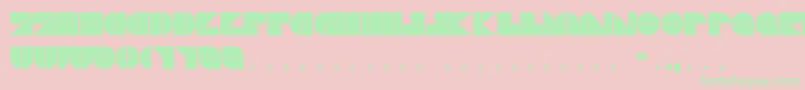 DrebiekExpandedRegular Font – Green Fonts on Pink Background