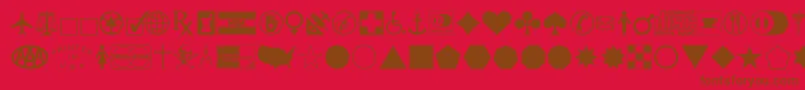 Pictographone Font – Brown Fonts on Red Background