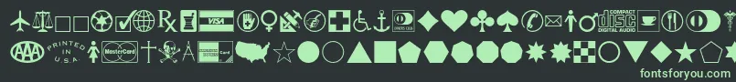 Шрифт Pictographone – зелёные шрифты на чёрном фоне