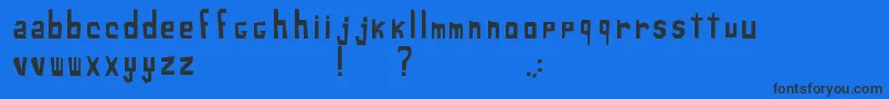 フォントXiloSans – 黒い文字の青い背景