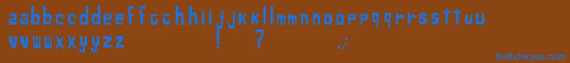 フォントXiloSans – 茶色の背景に青い文字