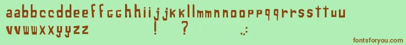 Шрифт XiloSans – коричневые шрифты на зелёном фоне