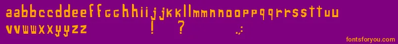 XiloSans Font – Orange Fonts on Purple Background