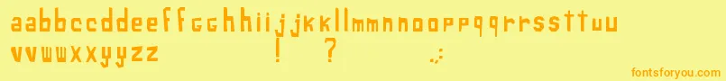 XiloSans Font – Orange Fonts on Yellow Background