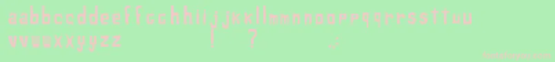 Fonte XiloSans – fontes rosa em um fundo verde