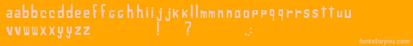 XiloSans-Schriftart – Rosa Schriften auf orangefarbenem Hintergrund
