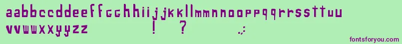 XiloSans Font – Purple Fonts on Green Background