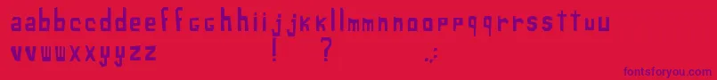 XiloSans Font – Purple Fonts on Red Background