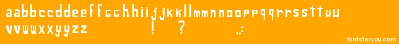 Fonte XiloSans – fontes brancas em um fundo laranja