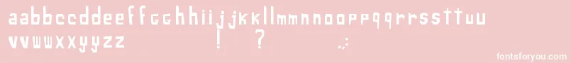 フォントXiloSans – ピンクの背景に白い文字