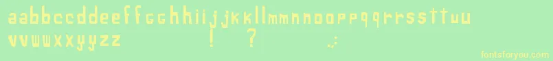 XiloSans Font – Yellow Fonts on Green Background