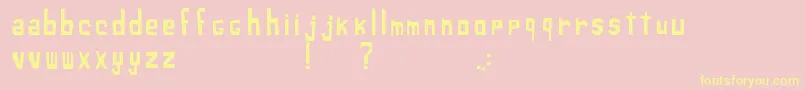 XiloSans Font – Yellow Fonts on Pink Background