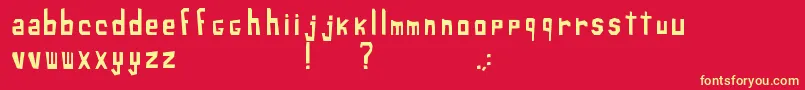 XiloSans Font – Yellow Fonts on Red Background