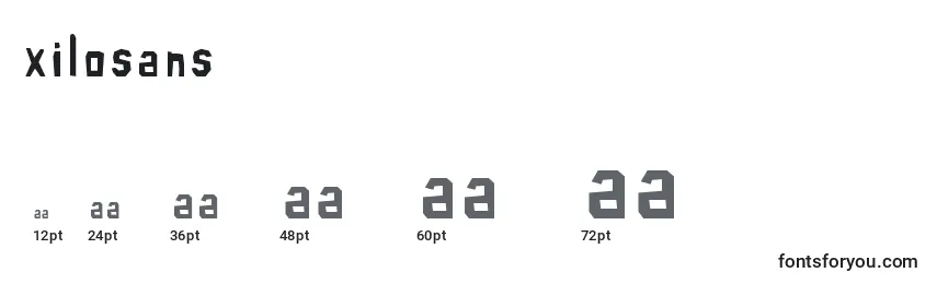 XiloSans Font Sizes