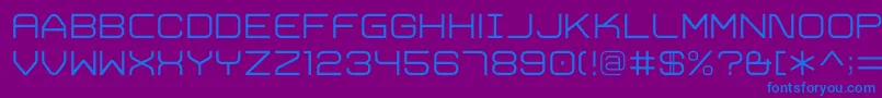 TrivialLight Font – Blue Fonts on Purple Background