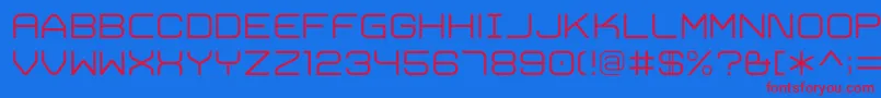 TrivialLight-fontti – punaiset fontit sinisellä taustalla