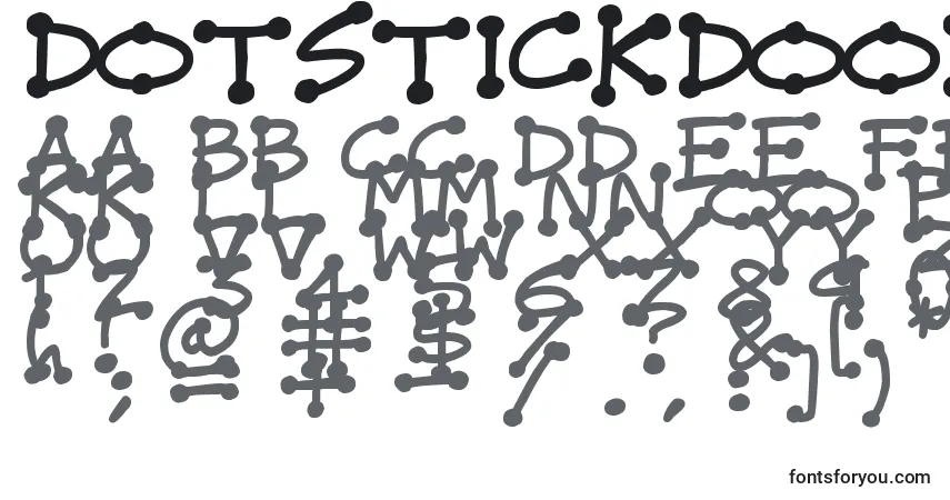 Schriftart DotStickDoodles – Alphabet, Zahlen, spezielle Symbole