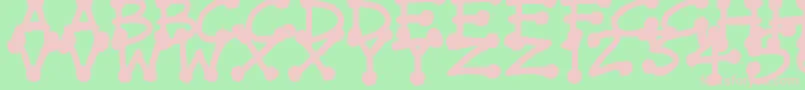 DotStickDoodles Font – Pink Fonts on Green Background