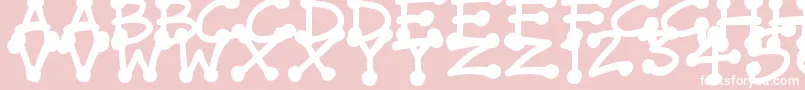 DotStickDoodles Font – White Fonts on Pink Background