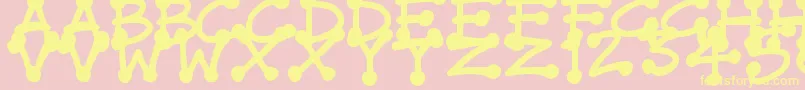 DotStickDoodles Font – Yellow Fonts on Pink Background