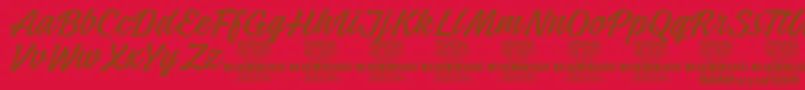 MeancasatlightPersonalUse Font – Brown Fonts on Red Background