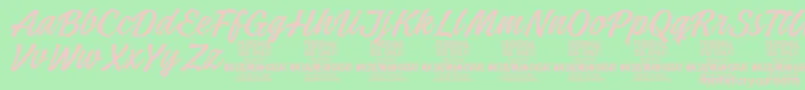 MeancasatlightPersonalUse-Schriftart – Rosa Schriften auf grünem Hintergrund