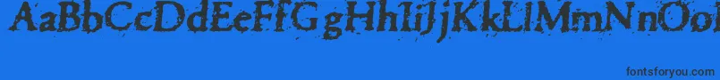 Шрифт Pettra – чёрные шрифты на синем фоне