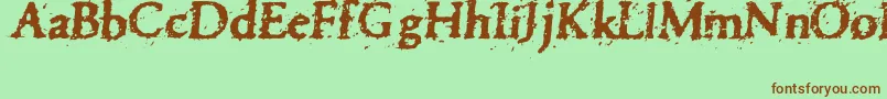 Pettra Font – Brown Fonts on Green Background