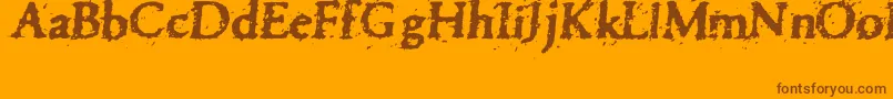 Pettra Font – Brown Fonts on Orange Background