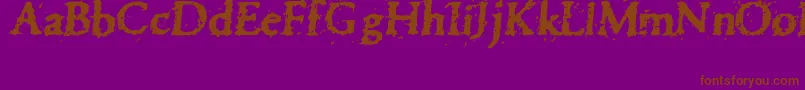 フォントPettra – 紫色の背景に茶色のフォント