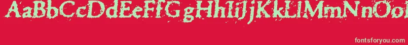 Pettra Font – Green Fonts on Red Background