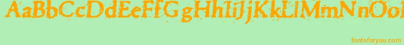 Pettra Font – Orange Fonts on Green Background