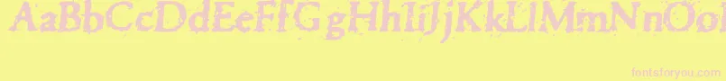 Pettra Font – Pink Fonts on Yellow Background