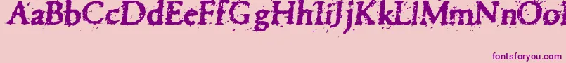 フォントPettra – ピンクの背景に紫のフォント