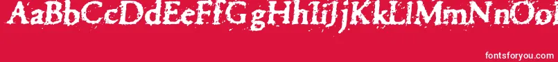 フォントPettra – 赤い背景に白い文字