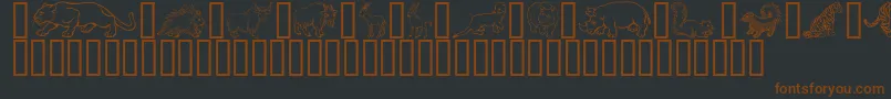 WildKingdomPToZ-fontti – ruskeat fontit mustalla taustalla