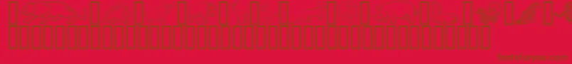 WildKingdomPToZ Font – Brown Fonts on Red Background