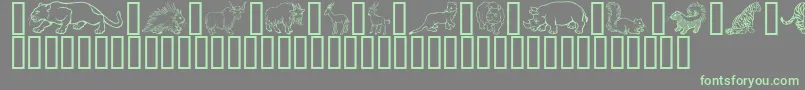 WildKingdomPToZ Font – Green Fonts on Gray Background