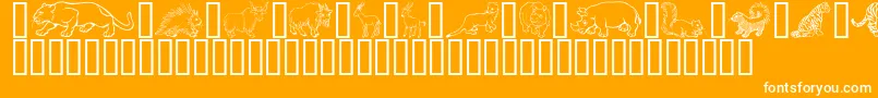 WildKingdomPToZ Font – White Fonts on Orange Background