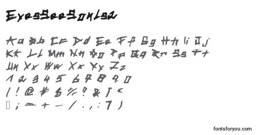 Czcionka EyesSeeSouls2 – alfabet, cyfry, specjalne znaki