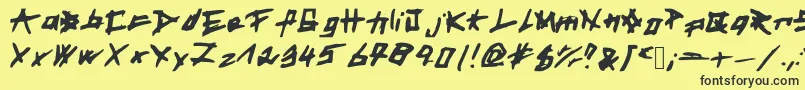 EyesSeeSouls2 Font – Black Fonts on Yellow Background