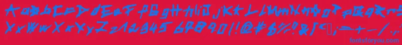 EyesSeeSouls2 Font – Blue Fonts on Red Background