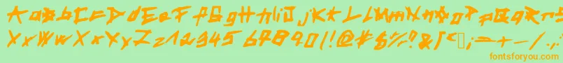 EyesSeeSouls2 Font – Orange Fonts on Green Background
