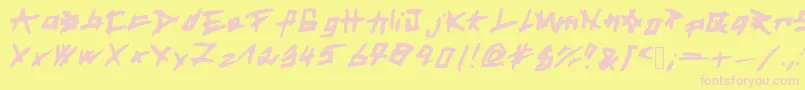 EyesSeeSouls2 Font – Pink Fonts on Yellow Background